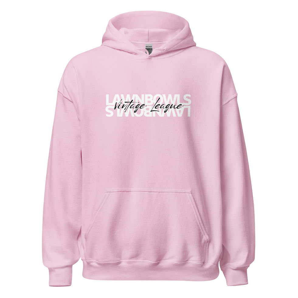Thumbnail: Lawn Bowls Vintage League Unisex Hoodies - Pink