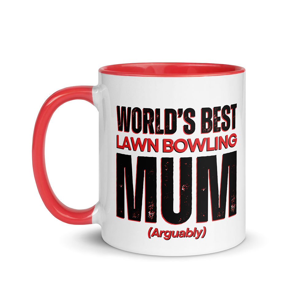 Thumbnail: World's Best Lawn Bowling Mum (Arguably) - Mother’s Day Gifts Coffee Mugs V4 - Red