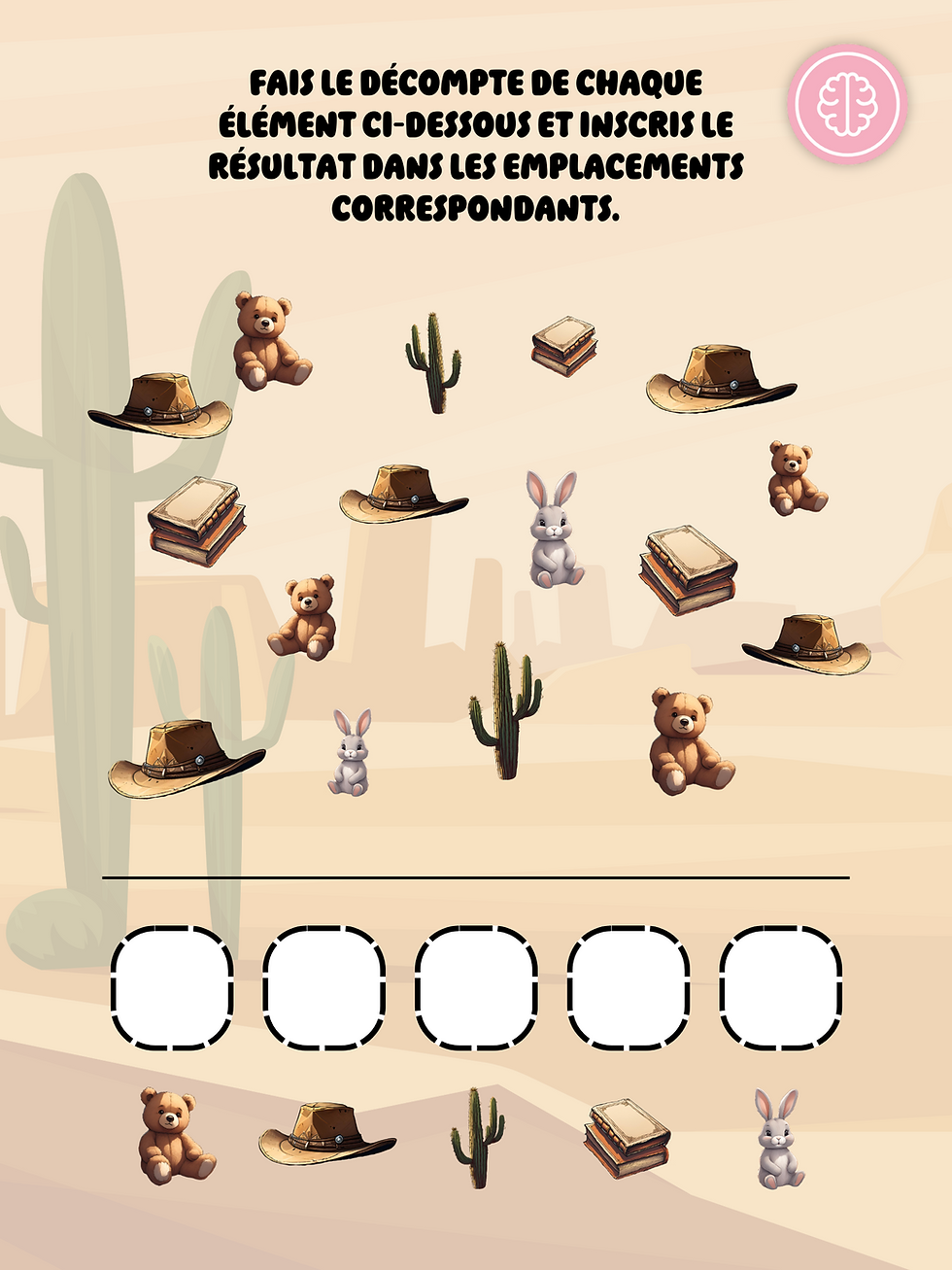 Miniature : Cahier numérique d'activités | Mon Aventure dans le Désert | 4-6 ans