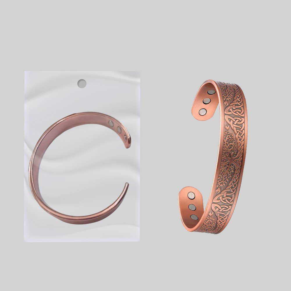 Adjustable Tree Of Life Magnetic Therapy Copper Bracelet