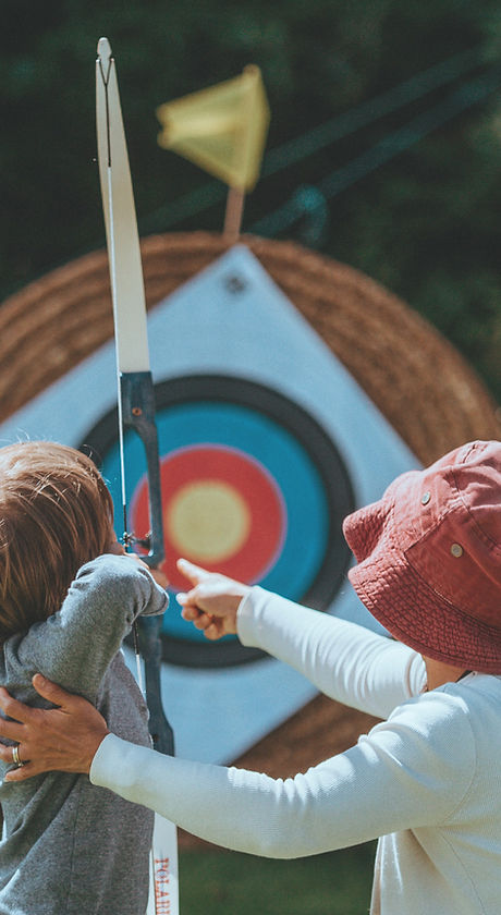 Mother & Child Shooting Arrows