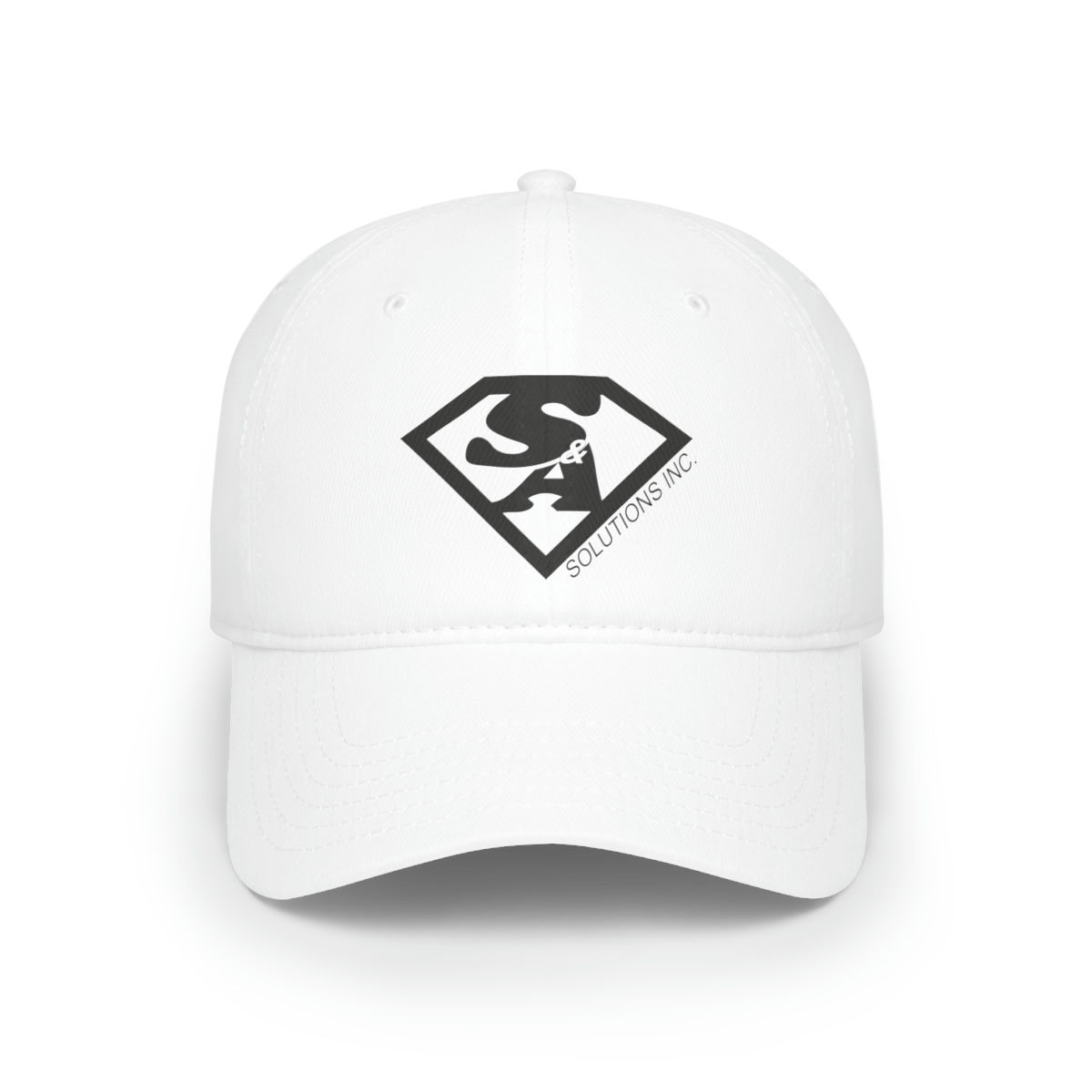 Low Profile Baseball Cap - Black Logo