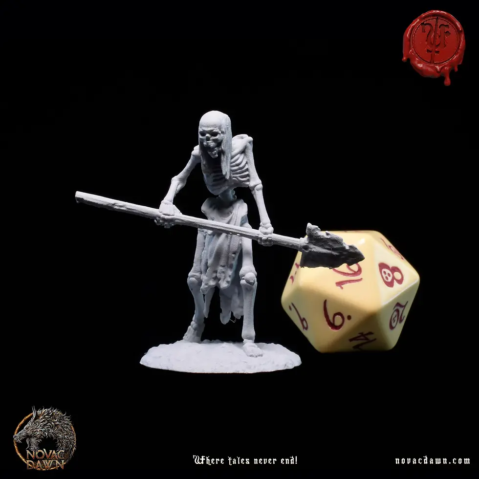 Seraph of Unit V The Undead Photo Front with dice for scale.