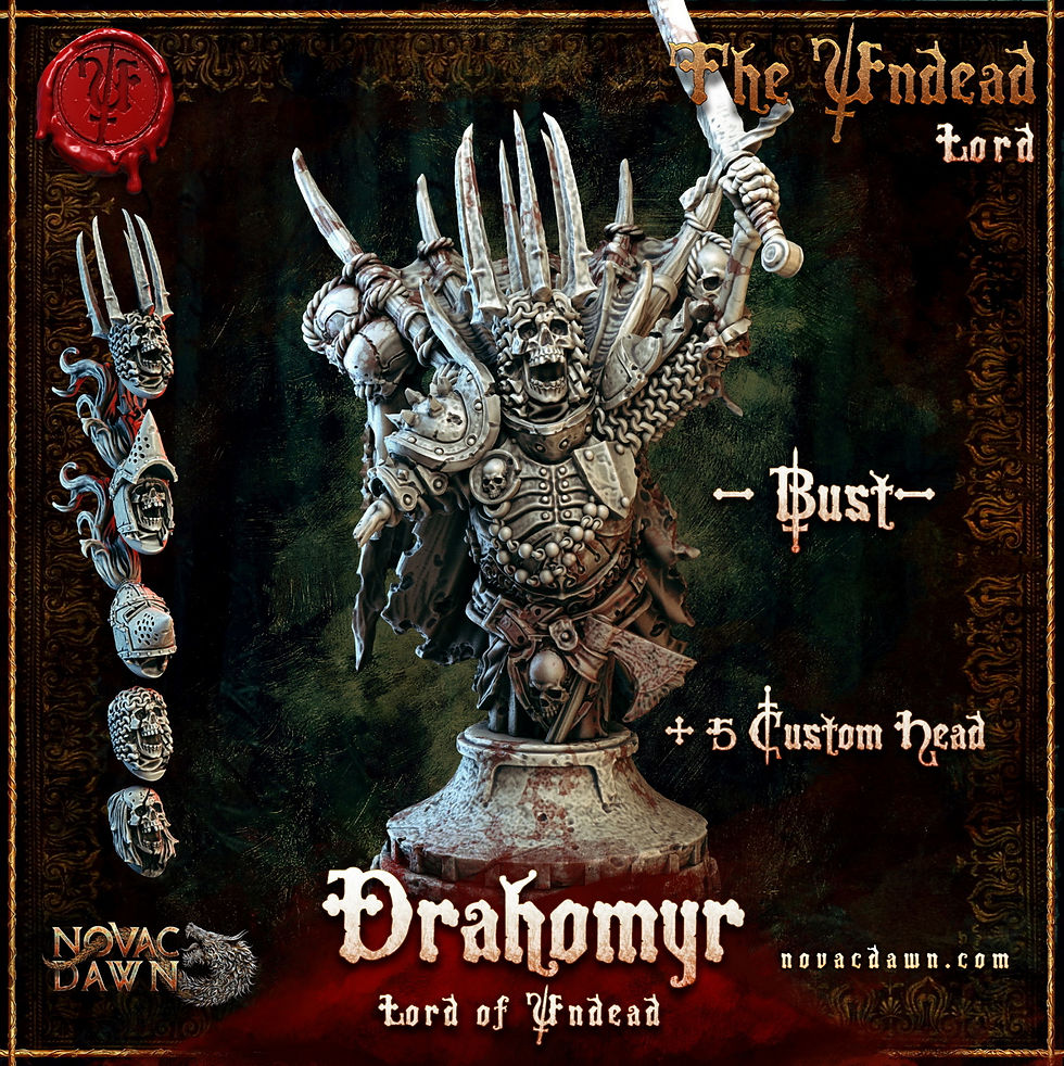 Drahomy Lord of Undead - Bust - STL for 3D Printing.
Undead King
Main Image