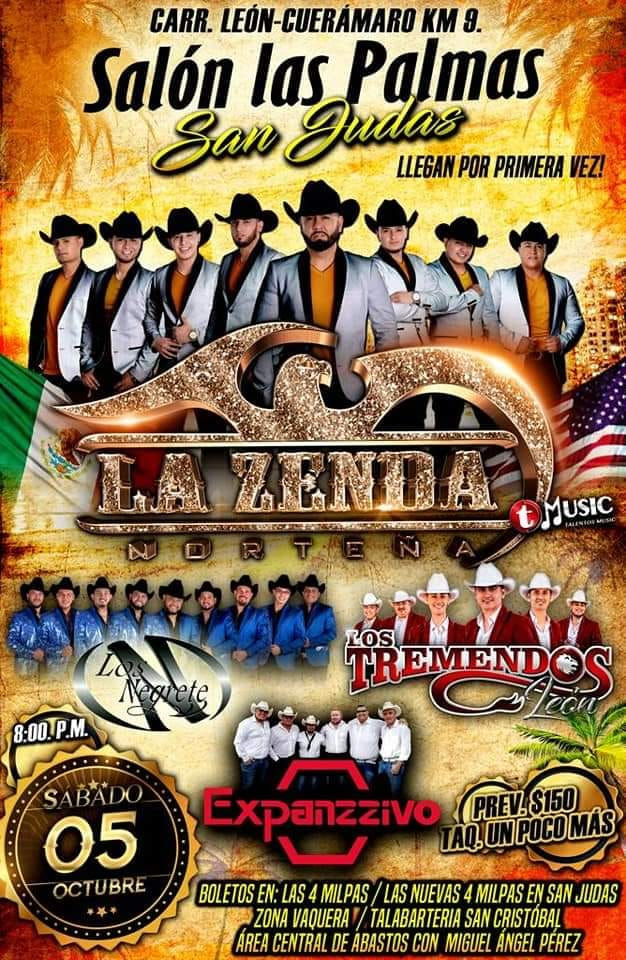 LA ZENDA NORTEÑA EN EL SALON LAS PALMAS