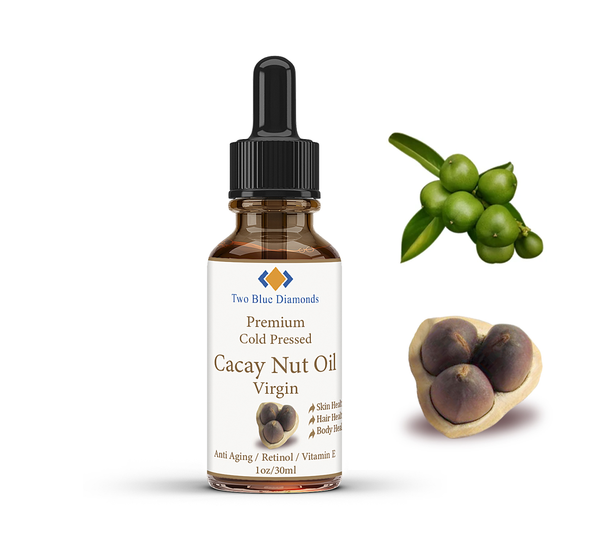 1oz Bottle Pure Virgin Cacay (Kahai) Nut Oil