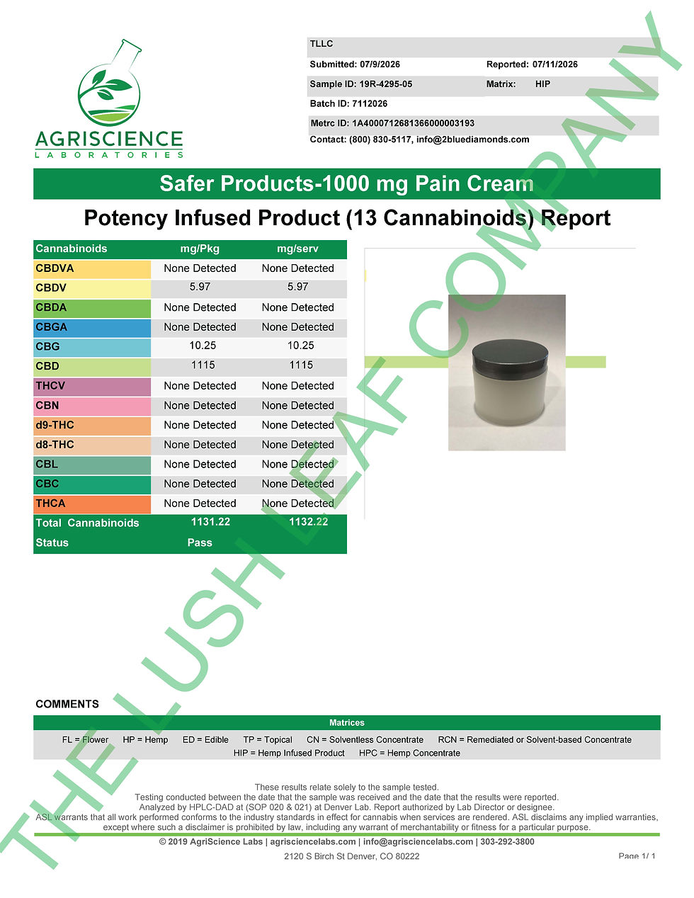 Thumbnail: CBD Deep Penetrating Instant Pain Relief Cream / 1000MG / 4oz-90ml
