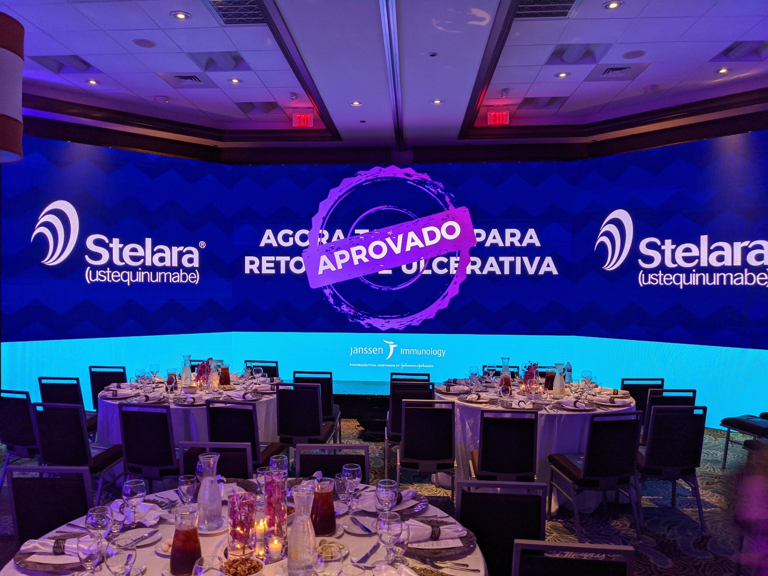 Corporate general session with stage lighting
