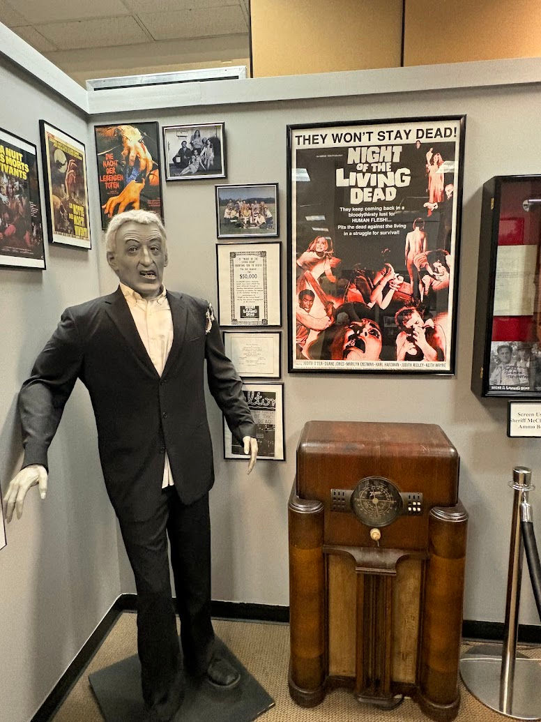 An image of a zombie from The Living Dead Museum in Pittsburgh, PA