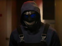 An image of one of the masked killers from the horror movie Stream