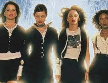 A poster for the movie the craft, featuring Neve Campbell, Rachel True, Robin Tunney, and Fairuza Balk.