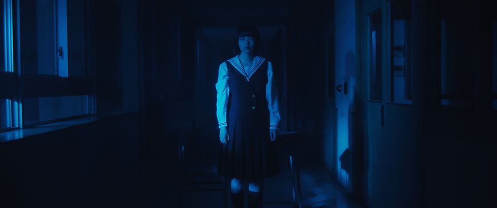 A production still from the movie The Invisible Half