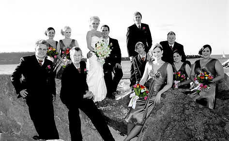 Wedding party at Southport Spit.