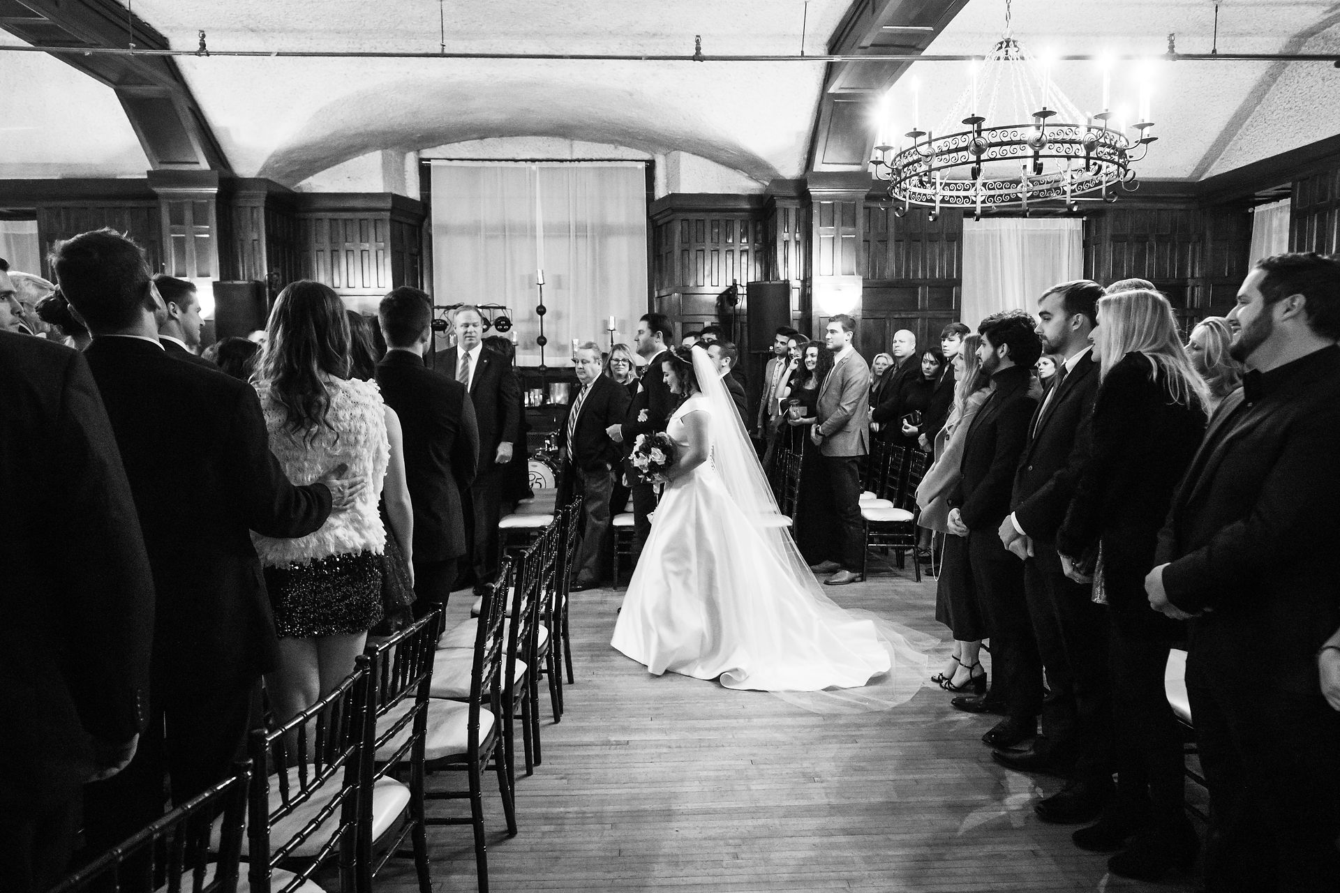 bride walking down the aisle 