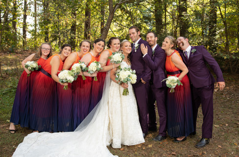 full wedding party portrait