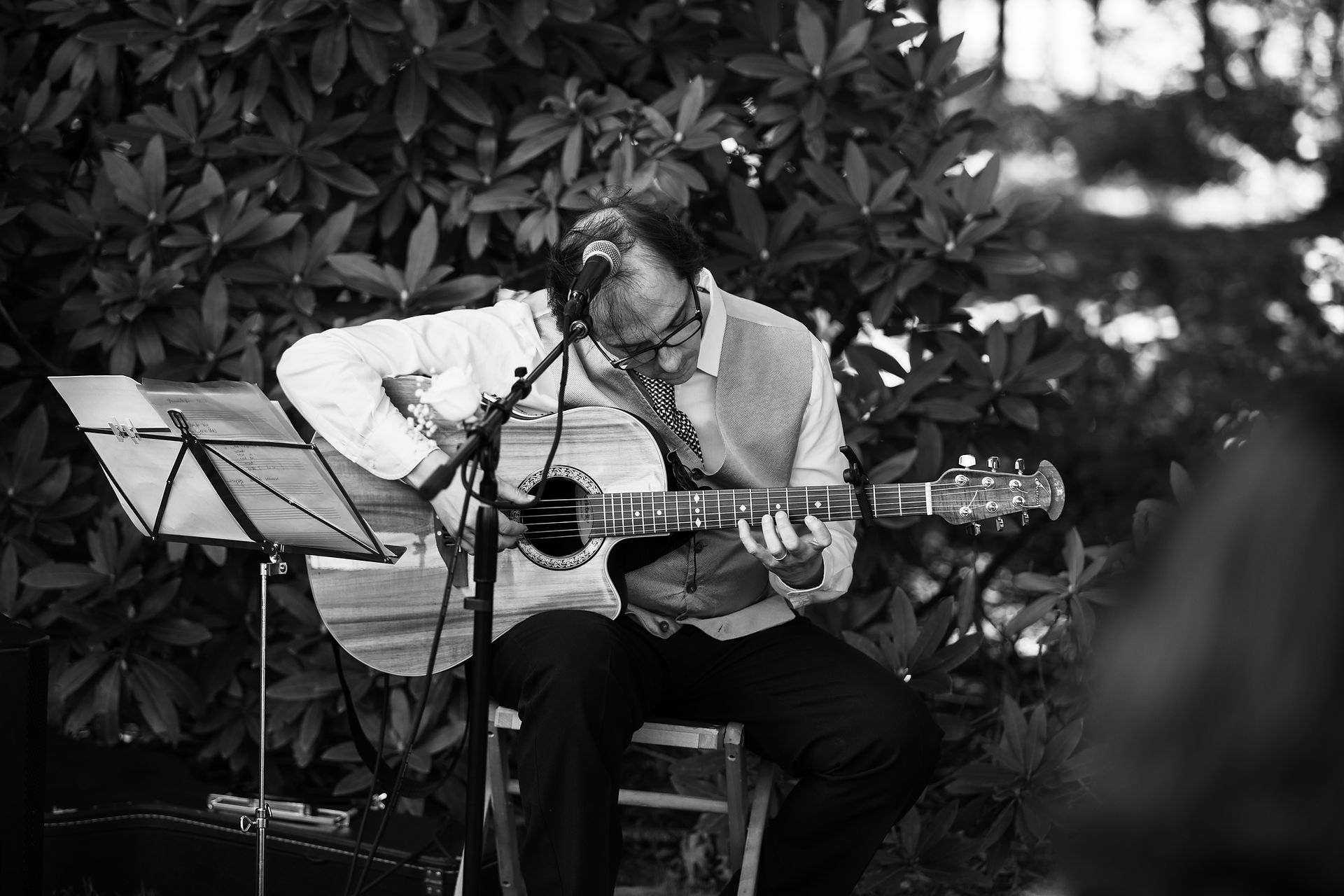 musician playing guitar 