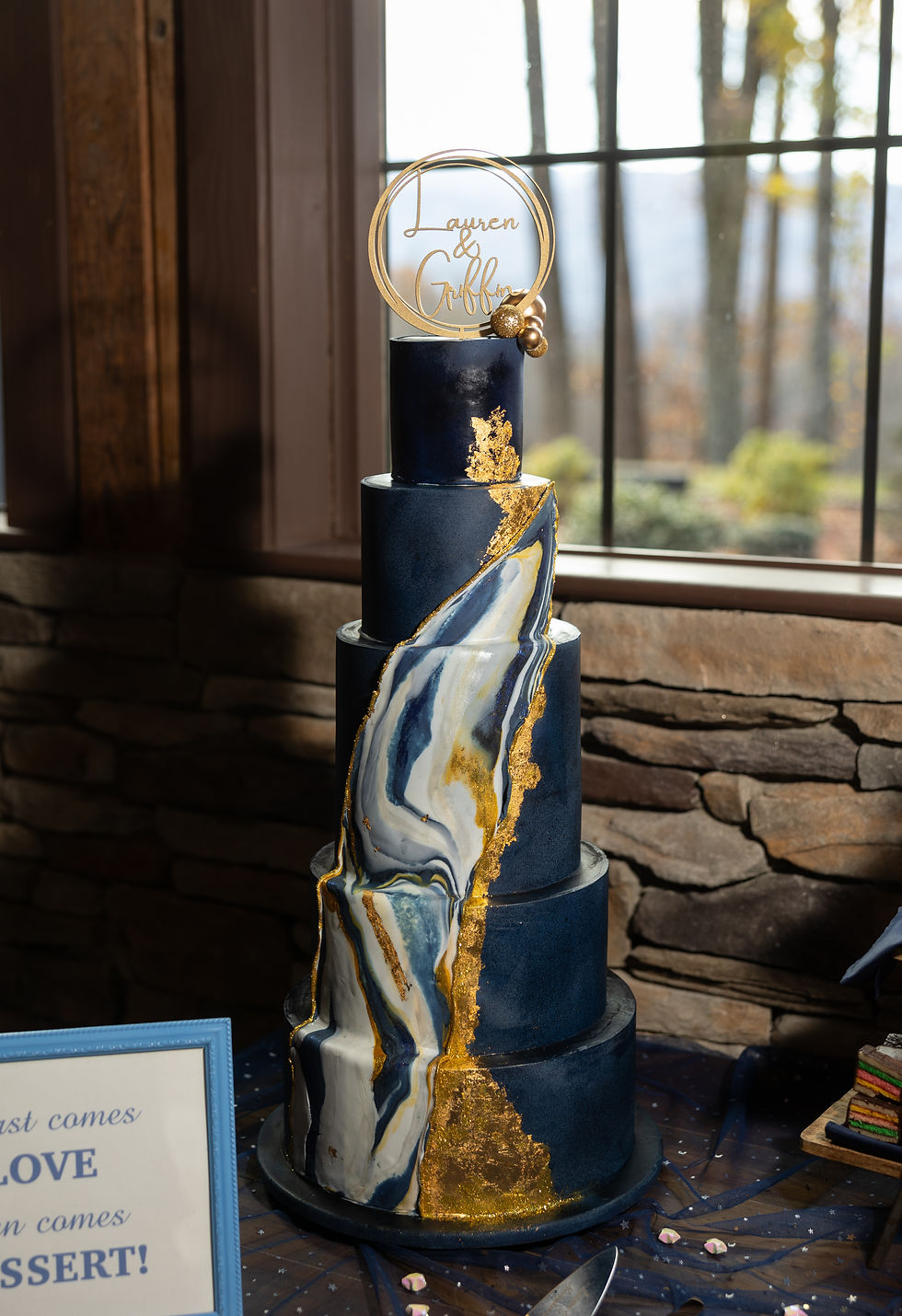 Funky styled wedding cake