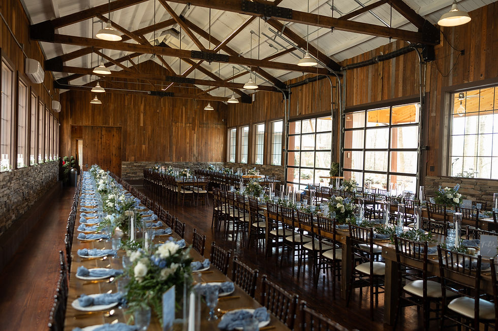 The wedding reception space at The Parker Mill.