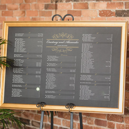 wedding seating chart