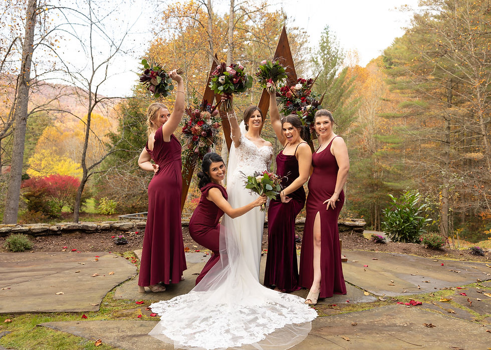 fun bridesmaids portrait