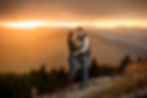 sunset kiss in the mountains