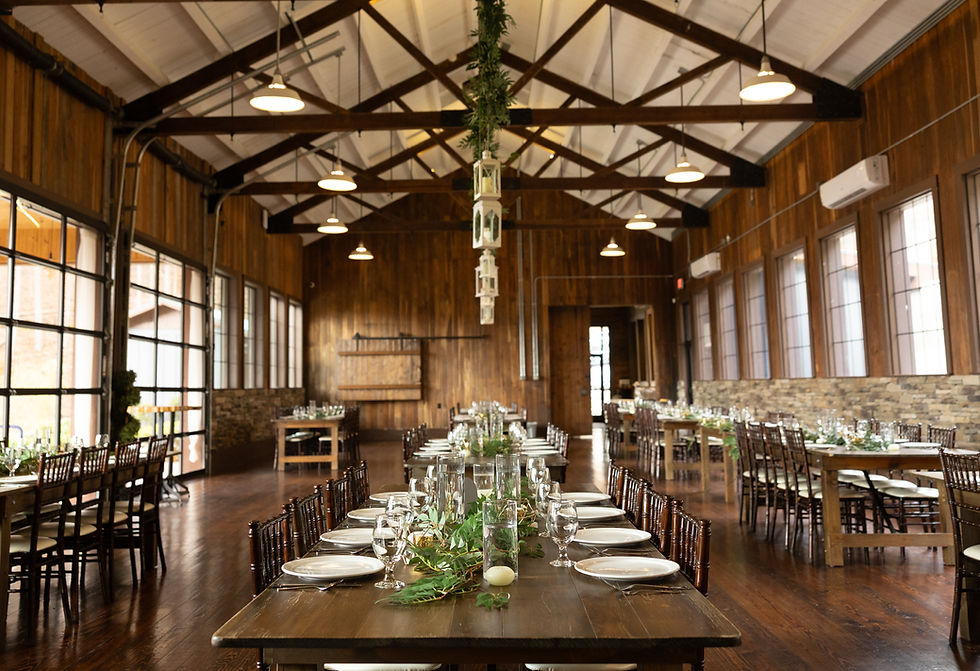Wedding reception space at The Parker Mill.