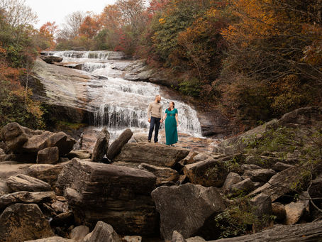Asheville Waterfall Engagement: J + J