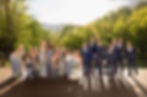 fun group shot of the bridal party after the wedding ceremony