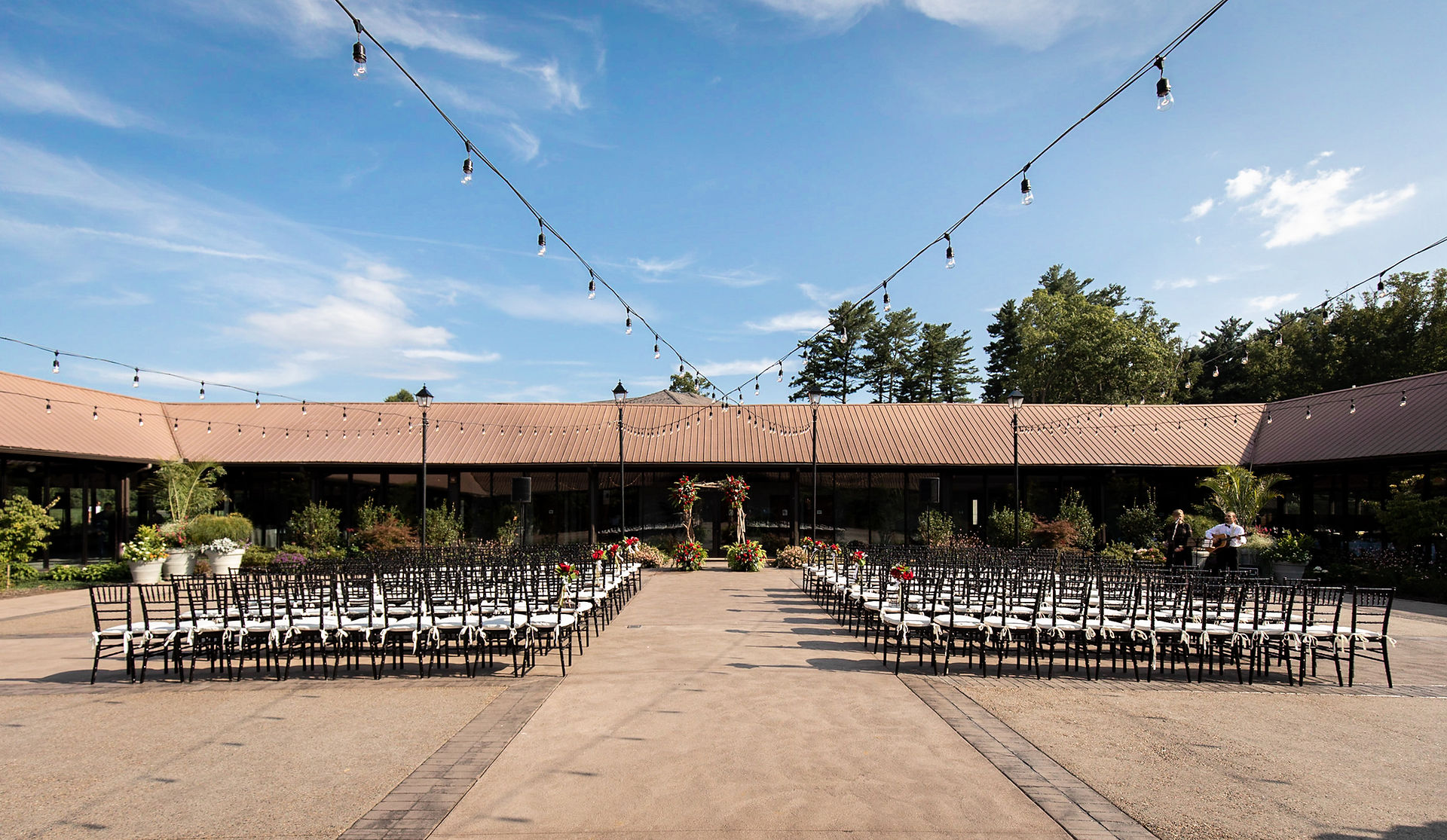 wedding ceremony set up at the biltmore 