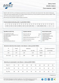 Technický list pre nerezovú oceľ 1.4404, AISI 316L, X2CrNiMol17-12-2 s vlastnosťami a technickými detailmi materiálu s odkazom na stiahnutie vo formáte PDF