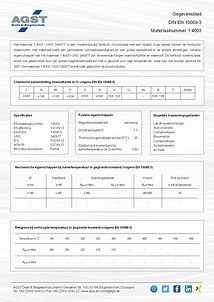 Gegevensblad met eigenschappen en specificaties voor roestvrij staal 1.4003 (UNS S40977 / X2CrNi12)