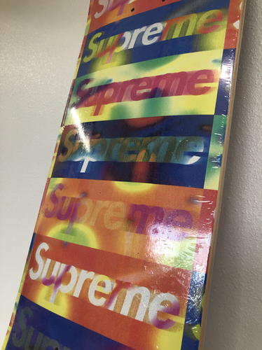 Supreme Distorted Logo Skateboard Deck Yellow | website