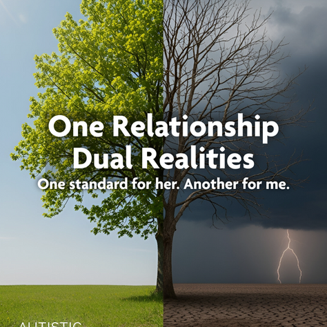 Cover reading “Unequal rules in narcissistic relationships,” introducing how dual standards and asymmetry are used as early conditioning and control.