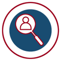 Logo of magnifying glass