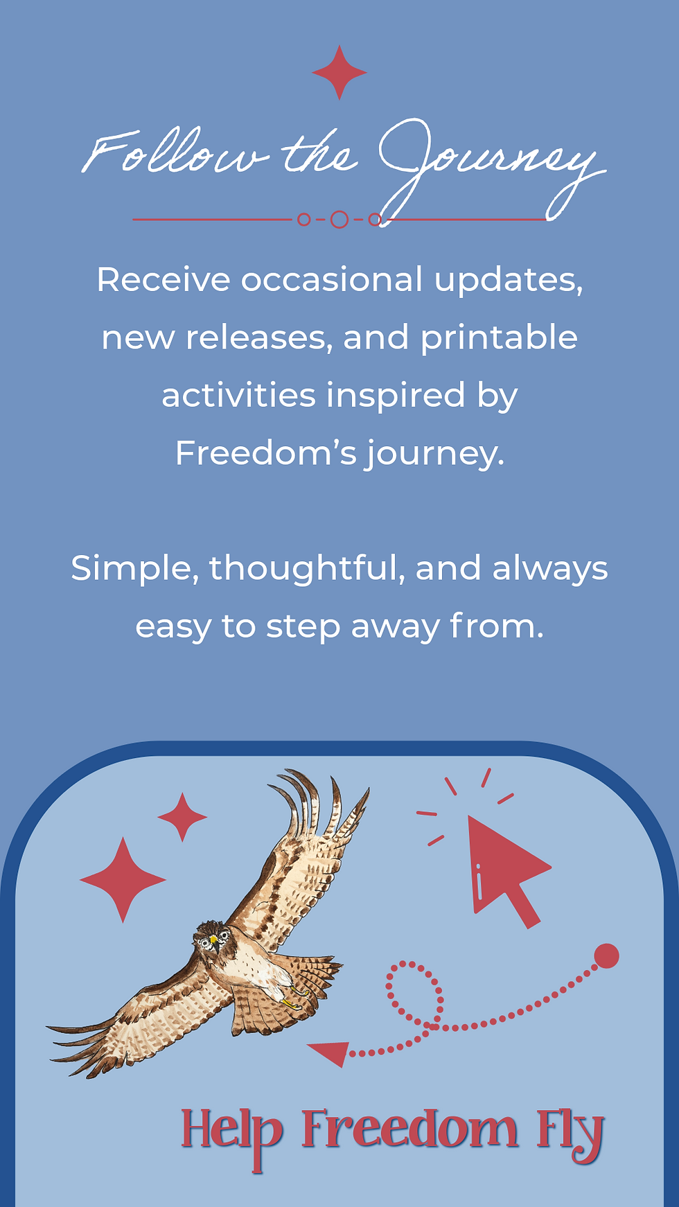 Help Freedom Fly Newsletter Signup Banner