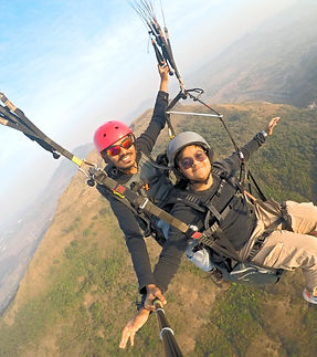 Paragliding Tandem pilot tanaji flying at kamshet