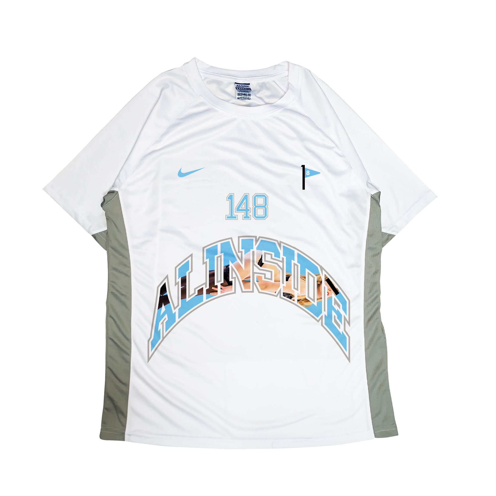 JerseyTwo Tone White and Grey IMITATION GRRRL 148departement x Alinside