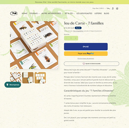 Shopify for arthropods store 2