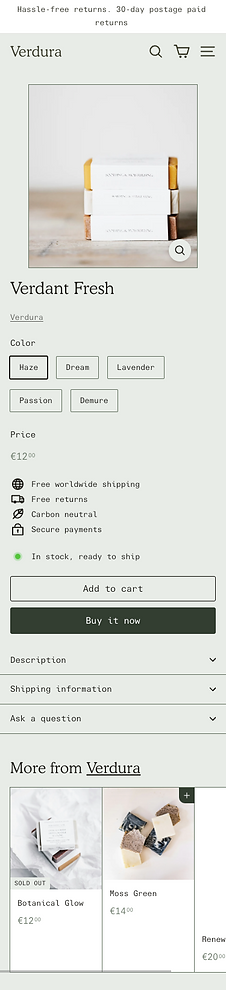 Screenshot of Shopify Cosmetic store - Mobile 2