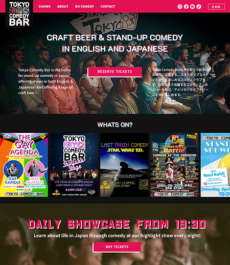 wix comedy bar website