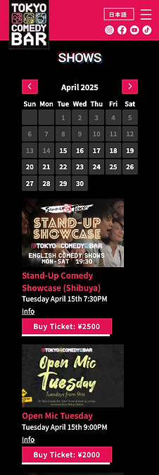 wix comedy bar website 2