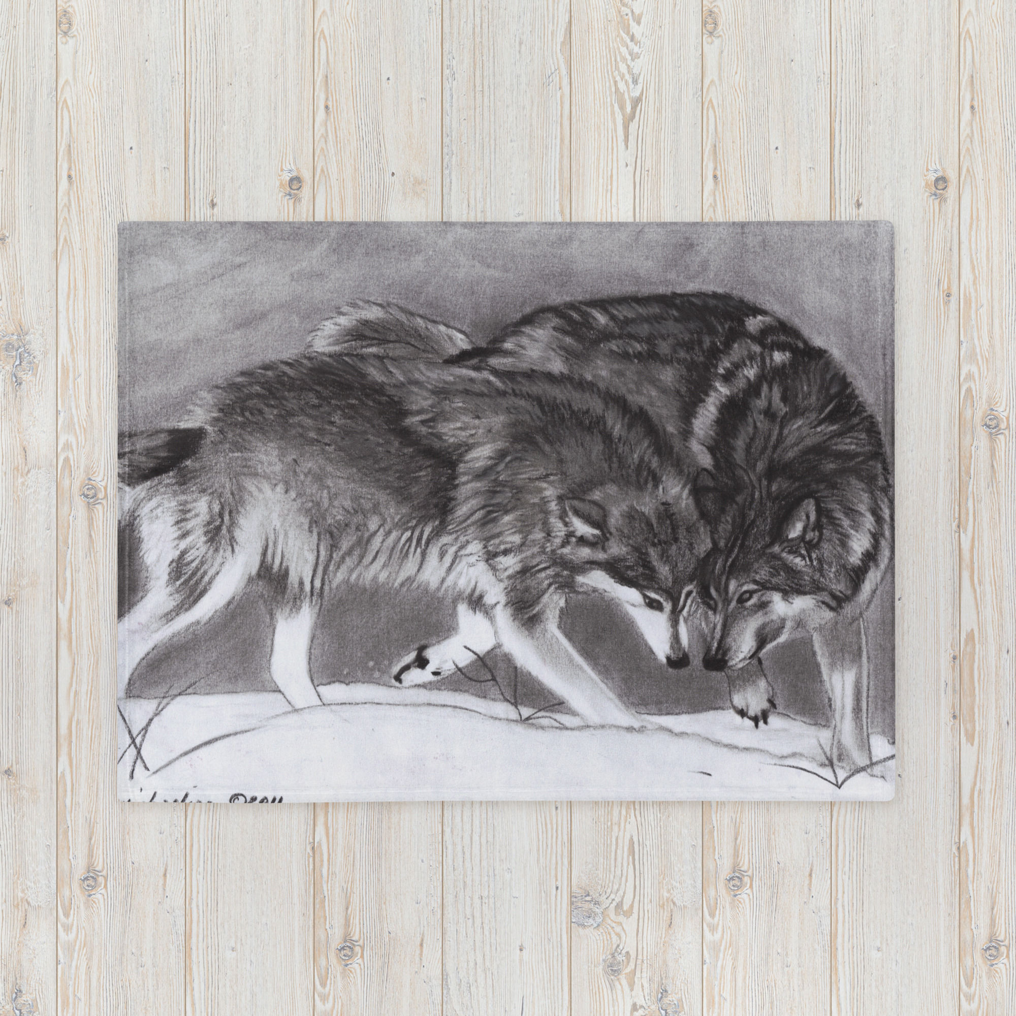 Loyalty Wolves Throw Blanket