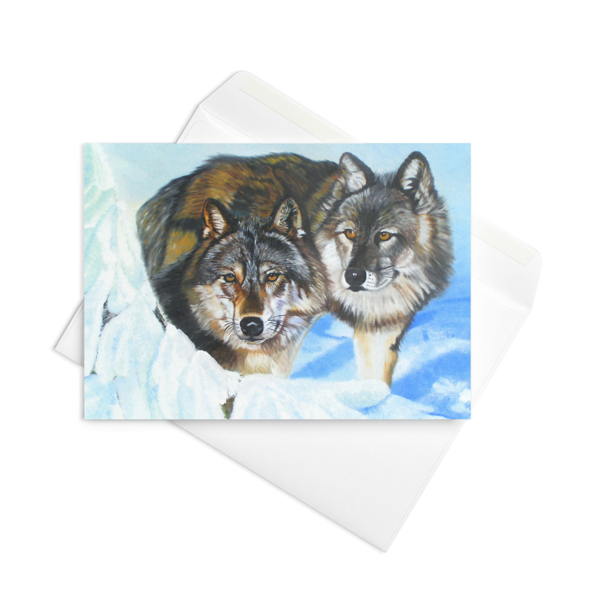 There Is Only Love - Wolves Greeting Card