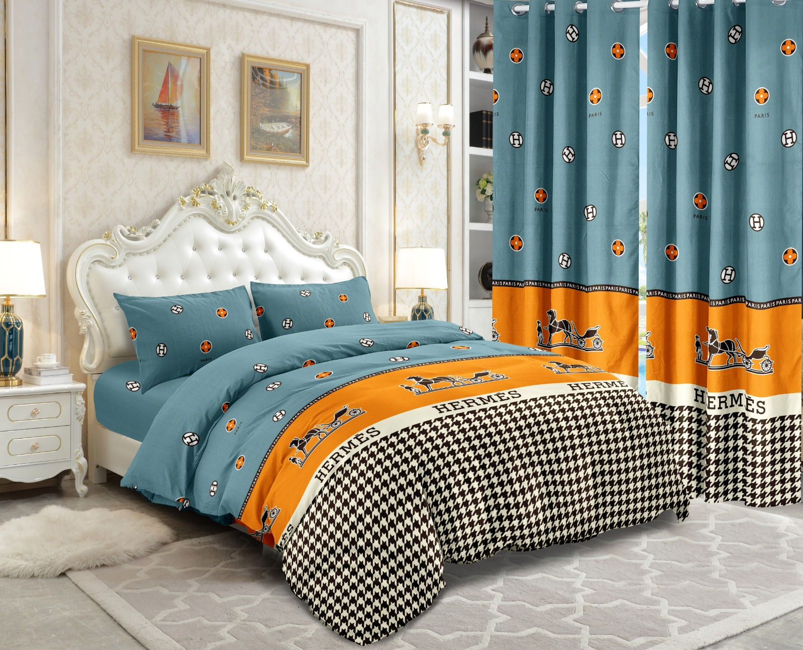 6 pcs luxury bedsheets 