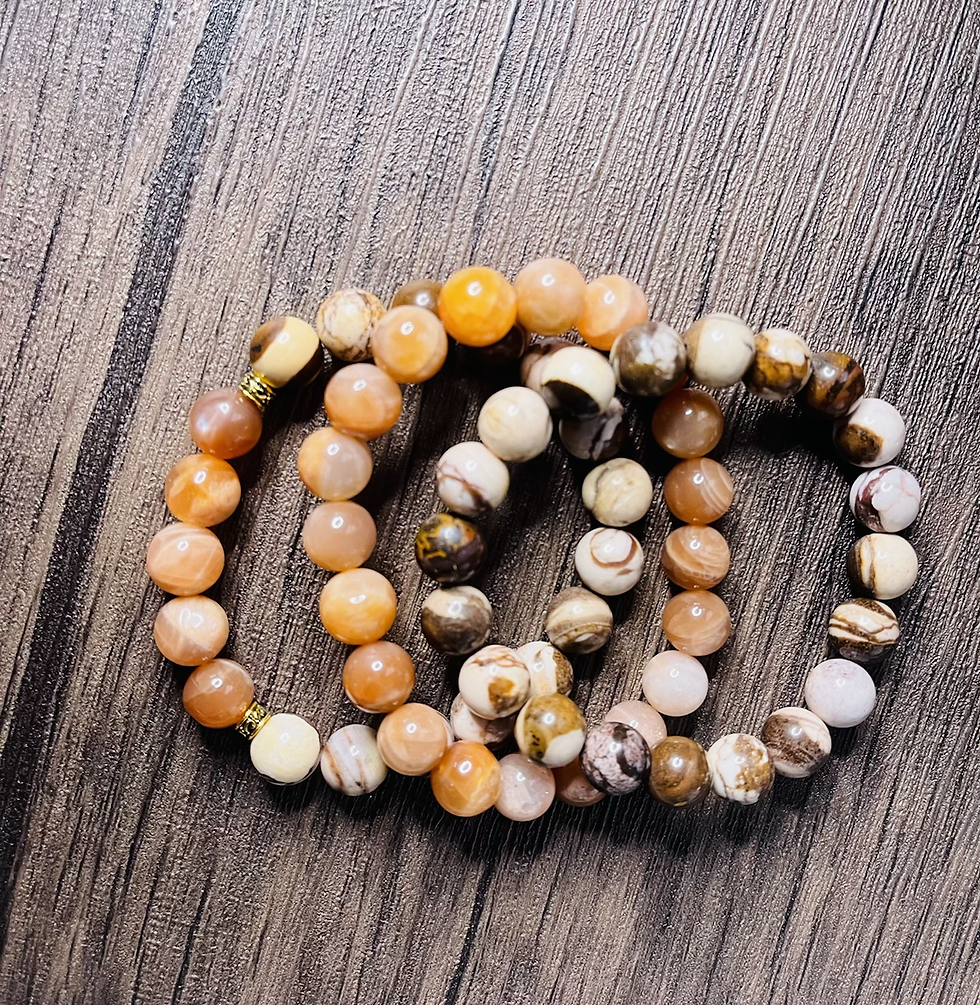 Thumbnail: Sunstone and zebra jasper 