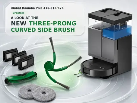 iRobot Roomba Plus 415/515/575 Upgrades: A Look at the New Three-Prong Curved Side Brush