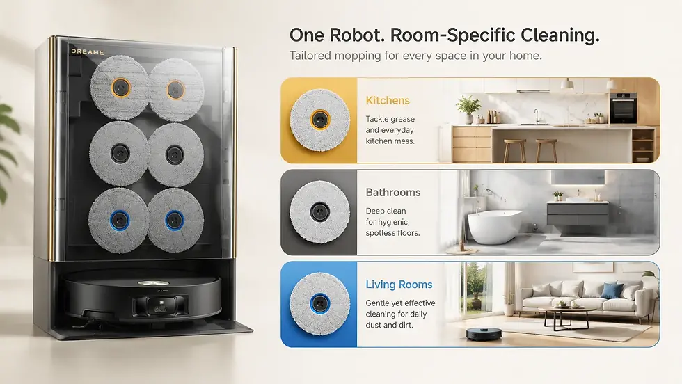 One Robot Used for Room-Specific Cleaning.