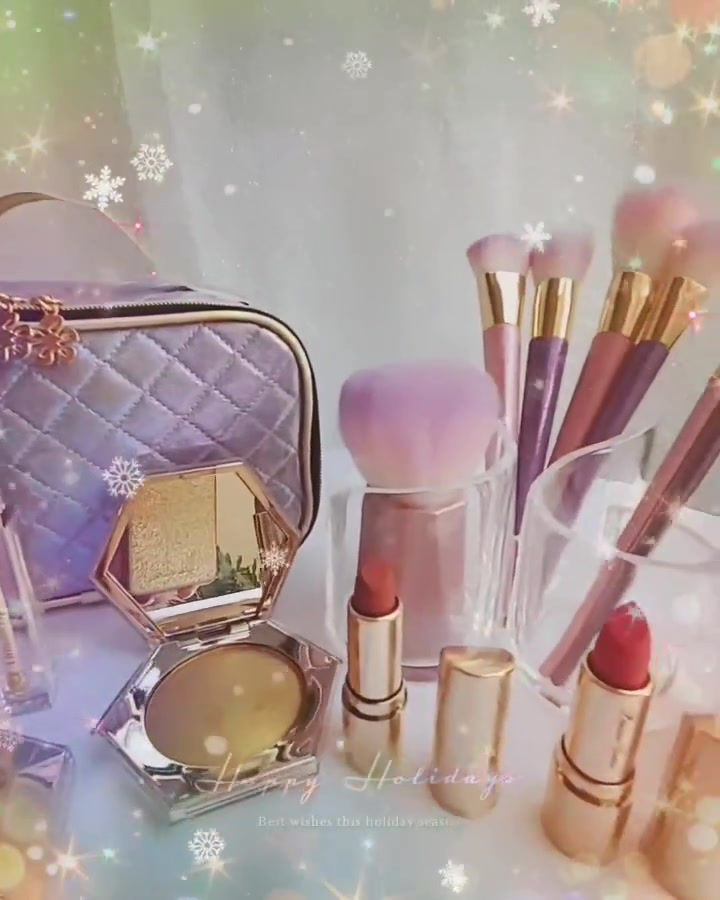 Thumbnail: Lorraine Varnes Holiday Gift Set - PURPLE Cosmetic Bag