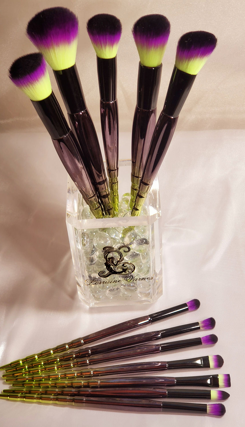 Thumbnail: Yellow - Natural Hair Makeup Brush 12 Pcs Set