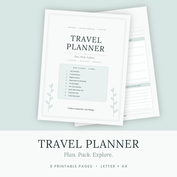 Travel Planner printable